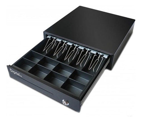 Cajón De Dinero Digital Pos Dig-4101 Con Llave, 6.6kg, Negro