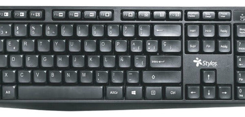 Teclado Stylos Stptec4b Rf Inalámbrico + Usb, Negro (español