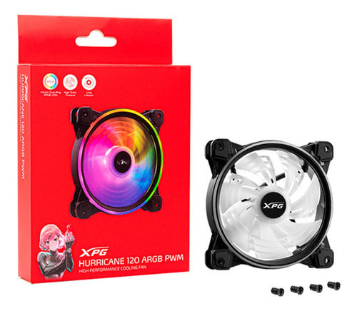 Ventilador Xpg Hurricane 120 Argb Pwm, 120mm 2000rpm, Negro