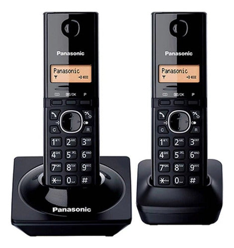 Panasonic Teléfono Inalámbrico 2 Auriculares Pantalla Negro