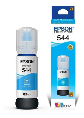 Tanque De Tinta Epson T544 Cian, 65ml Para L3110 L315