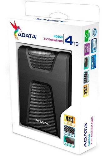 Disco Duro Externo Adata Hd650 2.5 4tb Usb 3.0 Negro Mac/pc