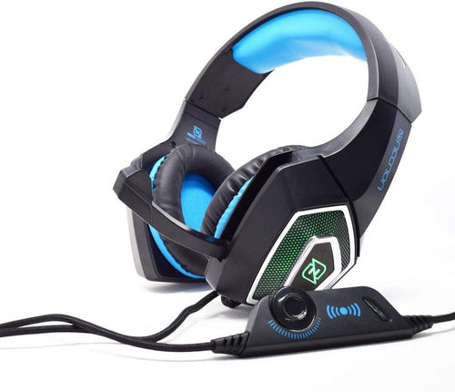 Necnon Audífonos Gamer Nbhg-dragon Alámbrico 3.5mm Negroazul