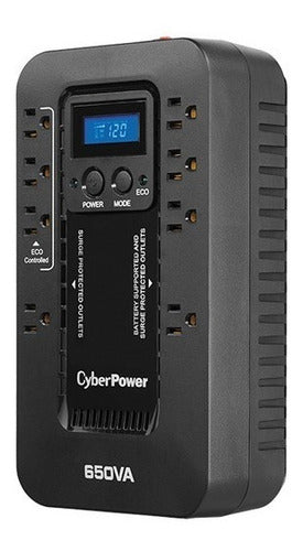 No Break Cyberpower Ec650lcd, 390w, 650va, Entrada 96-140v