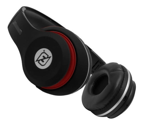Audífonos Inalámbricos Aux Sd Fm Necnon Nbh-01r Negro