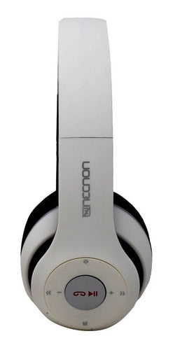 Audífonos Inalámbricos Aux Sd Fm Necnon Nbh-01r Blanco