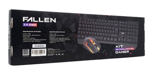 Kit Teclado Y Mouse Naceb Na-0951 Alambrico Retroiluminado