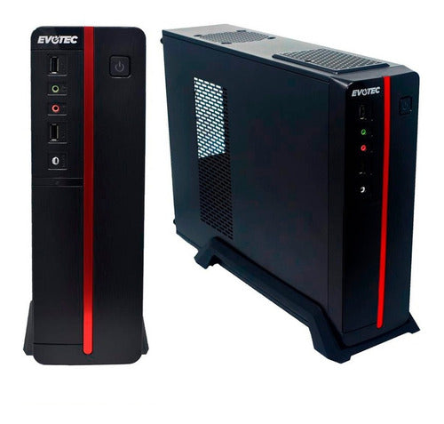 Gabinete Evotec Slim Viena Micro Atx Fuente 600w Ev-1011