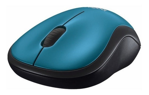Mouse Logitech M185 Azul Inalambrico Usb (910-003636)