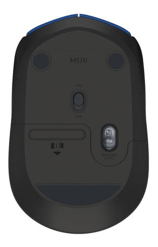 Mouse Logitech Inalambrico Optico M170 Azul/negro 910-004800