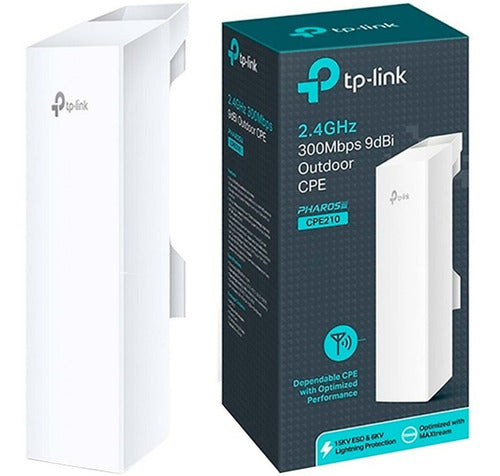Punto De Acceso Tp-link Exterior Cpe210 2.4ghz De 9dbi