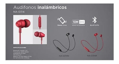Naceb Audífonos Intrauriculares, Micrófono, Inalámbrico