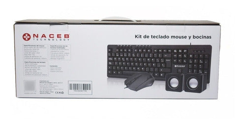Kit Teclado/ Mouse /bocinas Naceb Na-228n /v /v