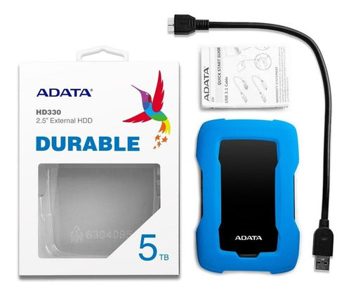 Disco Duro Externo Adata Hd330 2 Tb, Usb 3.1 Carcasa Silicon