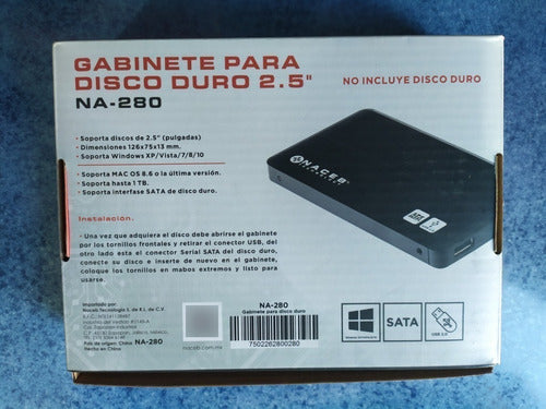 Gabinete Para Disco Duro Naceb Technology Na-280-2.5"