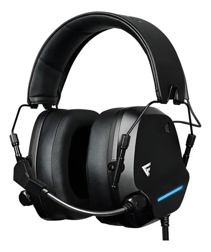 Audífonos Gamer Con Micrófono Para Pc Game Factor Hsg550 7.1 Virtual Usb Negro