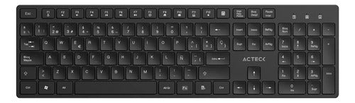 Teclado Inalámbrico Vantage Aero Ti555 Dongle 2.4 Ghz 100% Negro Español Español Latinoamericano
