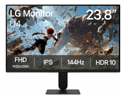 Monitor LG 24u411b Led Ips 23.8 , Fhd Freesync, 144hz, Hdmi Negro