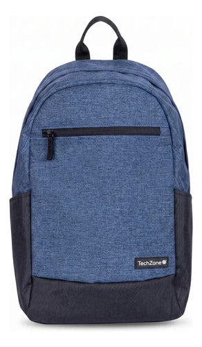 Mochila Techzone Essential Para Laptop Hasta 15.6' Azu Lliso Azul Liso