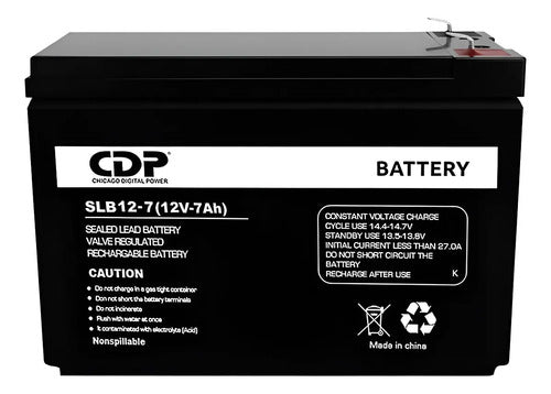 Cdp Slb12-7 Bateria De Plomo Acido, Seca Sellada 12vdc-7ah