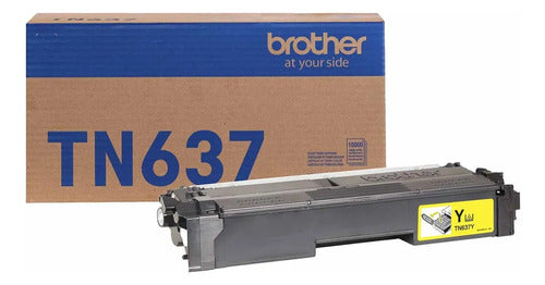 Tóner Brother Tn637y Amarillo Original 10,000 Páginas Amarillo