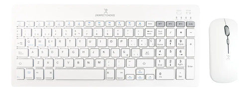 Kit Teclado Y Mouse Perfect Choice Zebrary Blanco Blanco