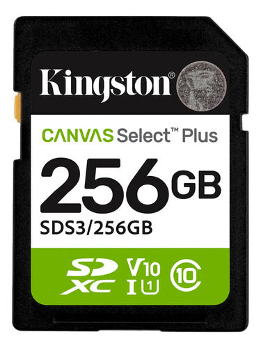 Memoria Flash Kingston Canvas Select Plus 256gb Sd Uhs-i C10