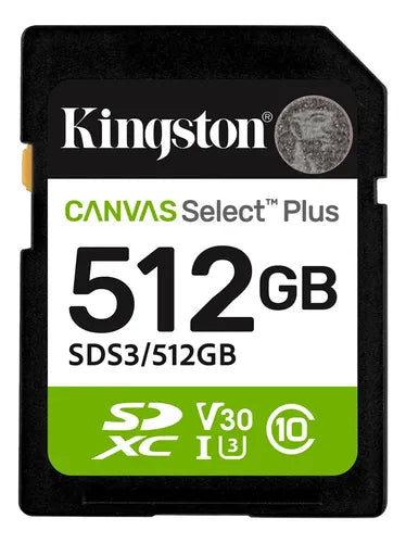 Memoria Flash Kingston Canvas Select Plus, 512gb Sd Uhs-i