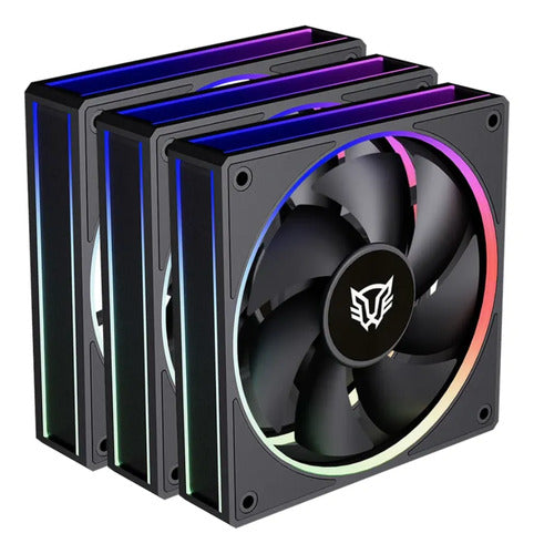 Ventilador Balam Rush Eolox Bora Exb85 3x 120mm 1600rpm, Rgb Negro