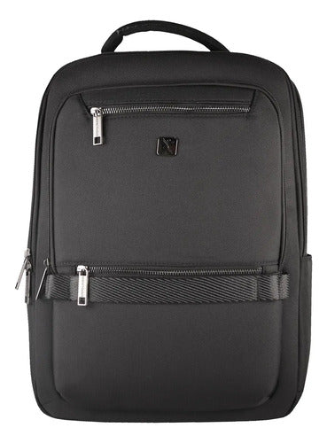 Mochila Ejecutiva Para Laptop Perfect Choice Slim Lusso Negro Liso