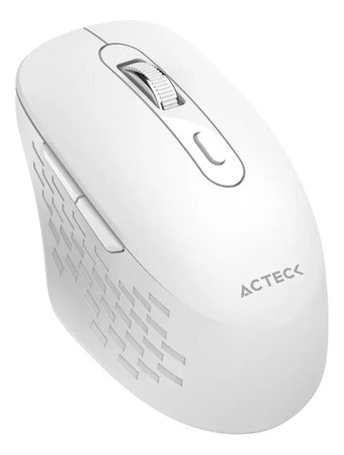 Mouse Acteck Inalambrico Optimize Flow Mi480 2.4mhz Blanco Blanco