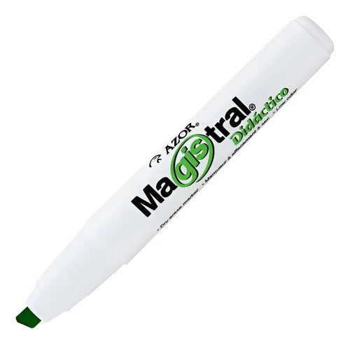 12pz Marcadores Pizarrón Blanco Magistral Didactico Azor 6mm Color: Verde