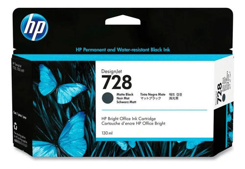 Cartucho De Plotter Negro Mate Hp 728 3wx25a