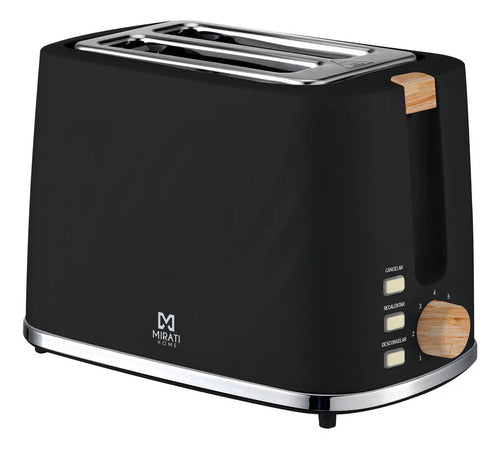 Tostador 800w 7 Niveles De Tostado Mirati Color Negro Negro