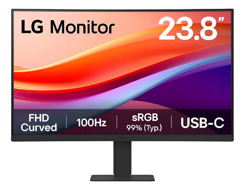Monitor Curvo LG 24u421a-b Led Va 23.8 , Full Hd 100hz, Hdmi Negro