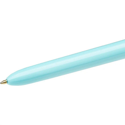 Caja De 6 Plumas Bic 4 Color Fun Bolígrafo Punto Mediano Blanco Varios Colores