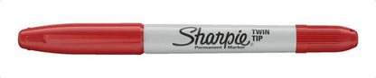 Marcador Permanente Sharpie Doble Punta Con 12 Piezas Rojo Rojo