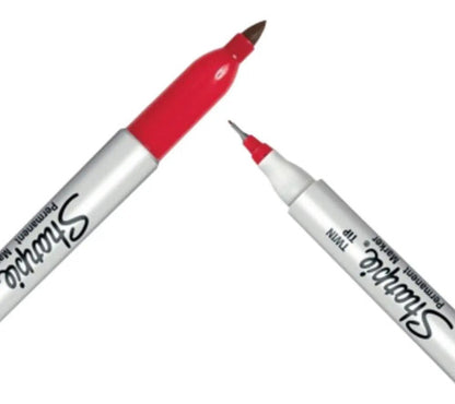 Marcador Permanente Sharpie Doble Punta Con 12 Piezas Rojo Rojo