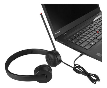 Lenovo Auriculares Stereo Analog, Alámbrico, 3.5mm, Negro Negro