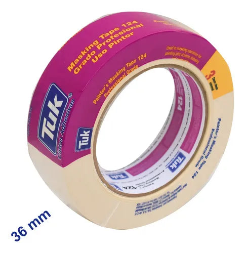 Cinta  Tuk Masking Tape 124 Grado Profesional 36mmx50m
