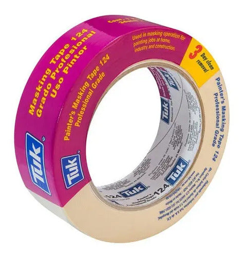 Cinta  Tuk Masking Tape 124 Grado Profesional 36mmx50m