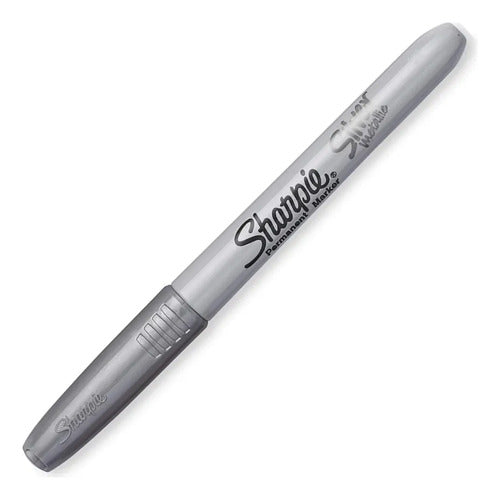 Marcador Sanford 39100 Sharpie Metalico Plata C/12 Metálico