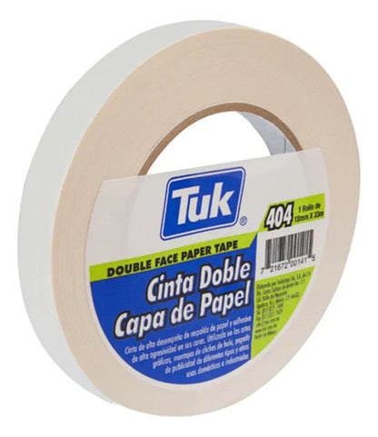 Cinta Doble Capa Papel Tuk 420409 Piel Adhesivo 18mm X 33m