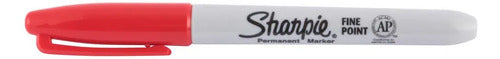 Marcador Sanford 30002 Sharpie Fino Rojo Permanente C/12 Pqt Rojo