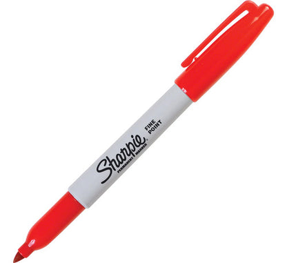 Marcador Sanford 30002 Sharpie Fino Rojo Permanente C/12 Pqt Rojo