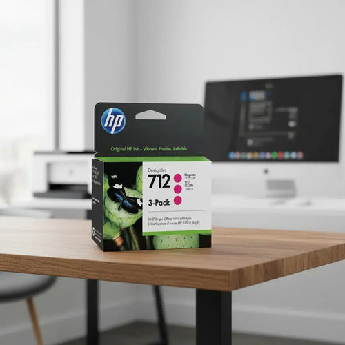 Cartucho De Tinta Hp 712 Color Magenta 3 Unidades