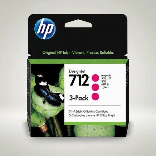 Cartucho De Tinta Hp 712 Color Magenta 3 Unidades