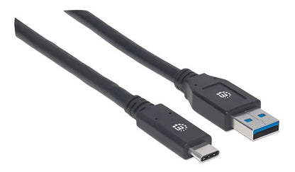 Cable Usb A 3.1 A Usb C 3.1 De 3 M Manhattan Negro