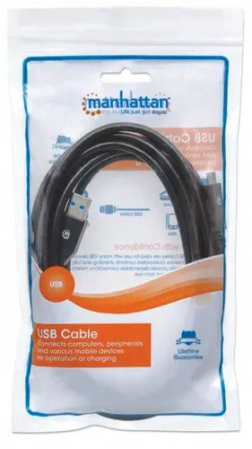 Cable Usb A 3.1 A Usb C 3.1 De 3 M Manhattan Negro