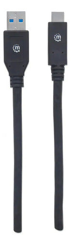 Cable Usb A 3.1 A Usb C 3.1 De 3 M Manhattan Negro